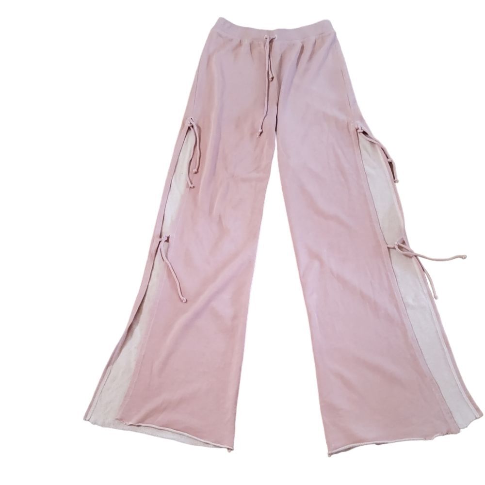 NWOT Lanston Sport Wide Leg High Waist Side Slit Pants Size XS